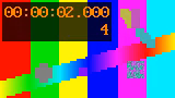 Actual downloaded synthetic test frame at two seconds
